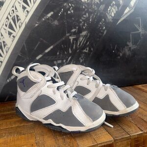 Jordan Kids White and Gray Sneakers